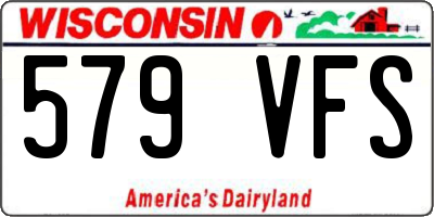 WI license plate 579VFS