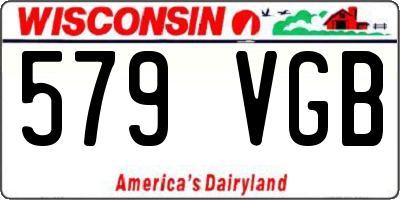 WI license plate 579VGB