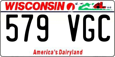 WI license plate 579VGC
