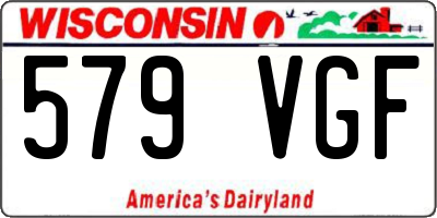 WI license plate 579VGF