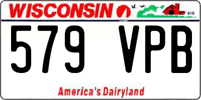 WI license plate 579VPB