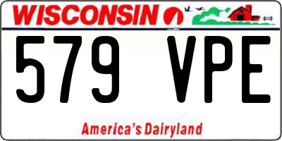 WI license plate 579VPE