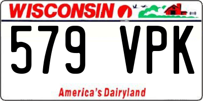 WI license plate 579VPK