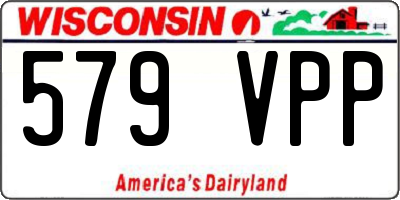WI license plate 579VPP