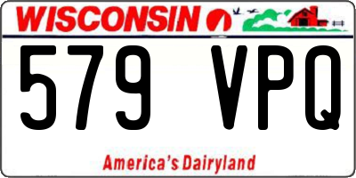 WI license plate 579VPQ