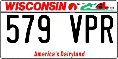 WI license plate 579VPR