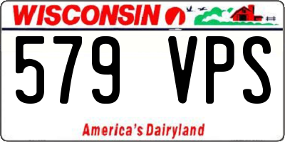 WI license plate 579VPS