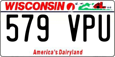 WI license plate 579VPU