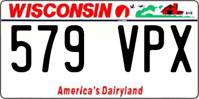 WI license plate 579VPX