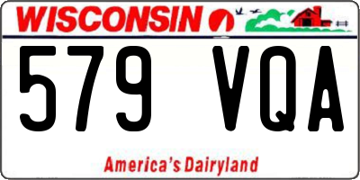 WI license plate 579VQA