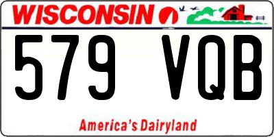 WI license plate 579VQB