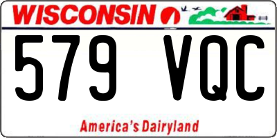 WI license plate 579VQC