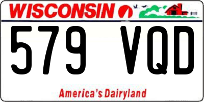 WI license plate 579VQD