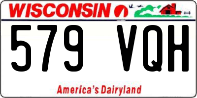 WI license plate 579VQH