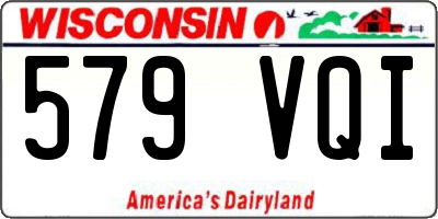 WI license plate 579VQI