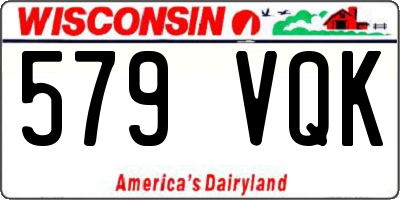 WI license plate 579VQK