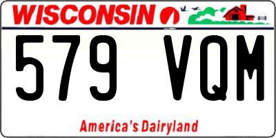 WI license plate 579VQM