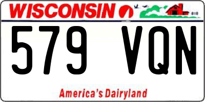 WI license plate 579VQN