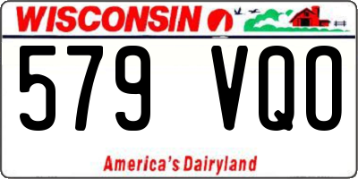 WI license plate 579VQO