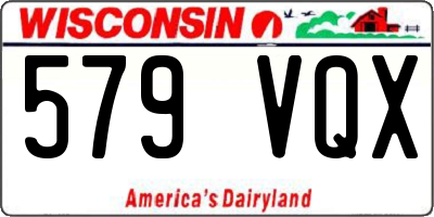 WI license plate 579VQX