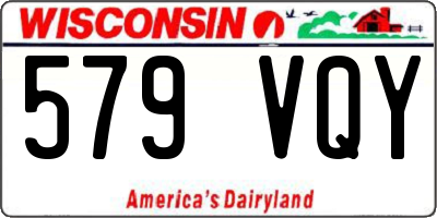 WI license plate 579VQY