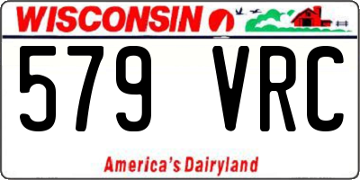 WI license plate 579VRC
