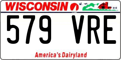 WI license plate 579VRE