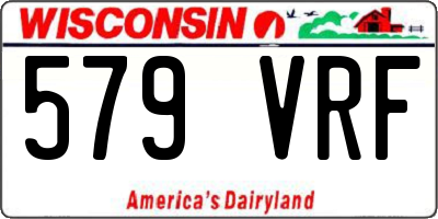 WI license plate 579VRF