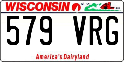 WI license plate 579VRG
