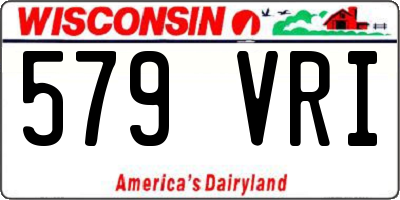 WI license plate 579VRI