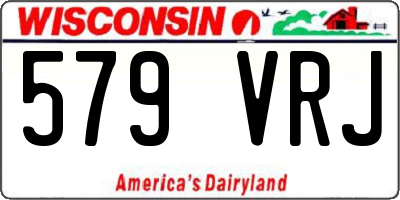 WI license plate 579VRJ