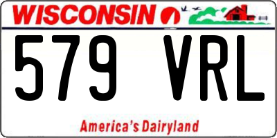WI license plate 579VRL