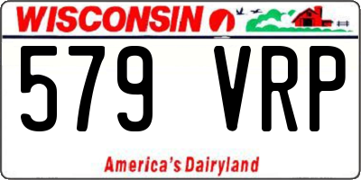 WI license plate 579VRP