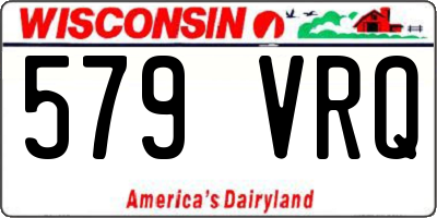 WI license plate 579VRQ