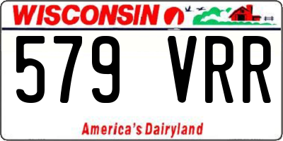WI license plate 579VRR