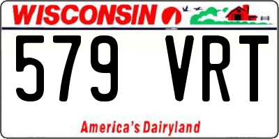 WI license plate 579VRT