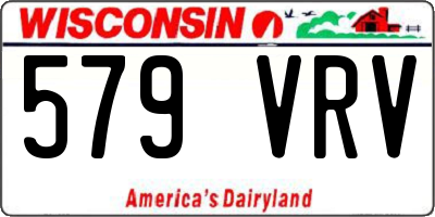 WI license plate 579VRV