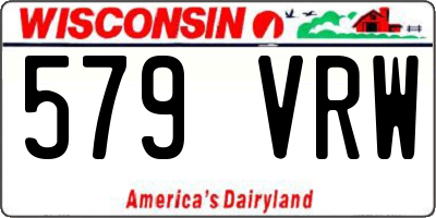 WI license plate 579VRW