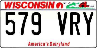 WI license plate 579VRY