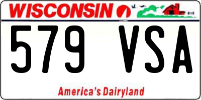 WI license plate 579VSA