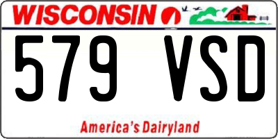 WI license plate 579VSD