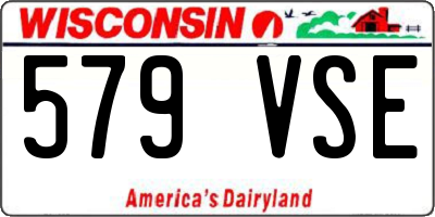 WI license plate 579VSE