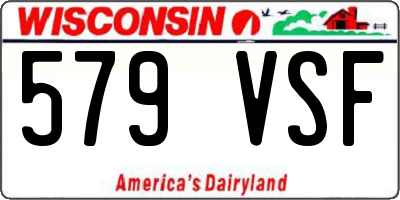 WI license plate 579VSF