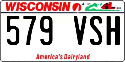 WI license plate 579VSH