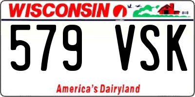 WI license plate 579VSK