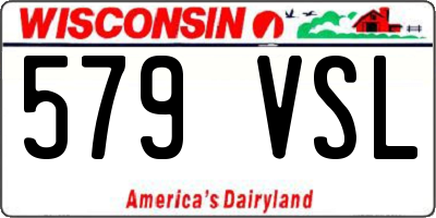 WI license plate 579VSL