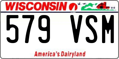 WI license plate 579VSM