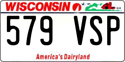 WI license plate 579VSP