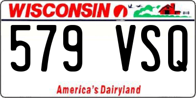 WI license plate 579VSQ