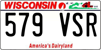 WI license plate 579VSR